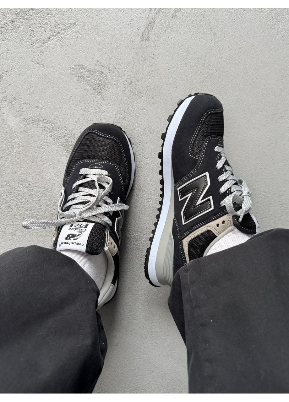 КРОССОВКИ ЖЕНСКИЕ NEW BALANCE 574 LEGACY BLACK GREY НЬЮ БЕЛАНС 574 No Brand серые демисезоны (367169271)
