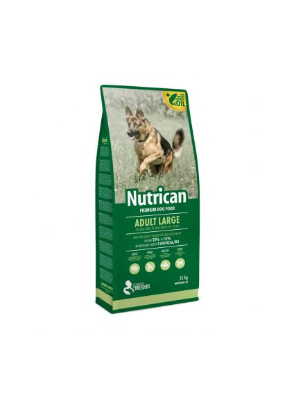 Сухий корм для собак Adult Large для собак великих порід зі смаком курки 15 кг (nc507023) Nutrican Adult Large для собак великих порід зі смаком курк (370016738)
