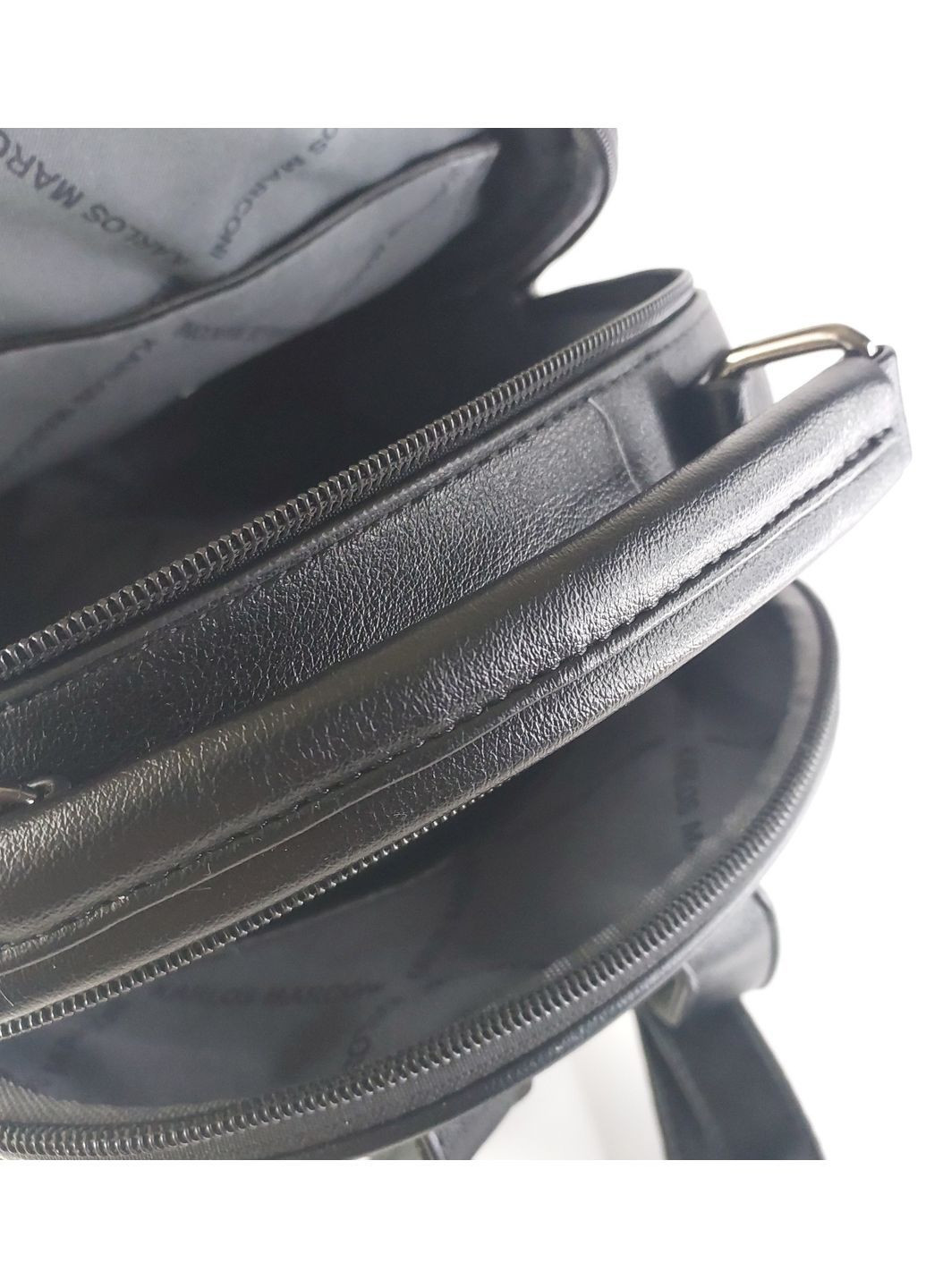 Рюкзак жіночий місткий з екошкіри на два відділення чорний Karlos Marconi (368774406)
