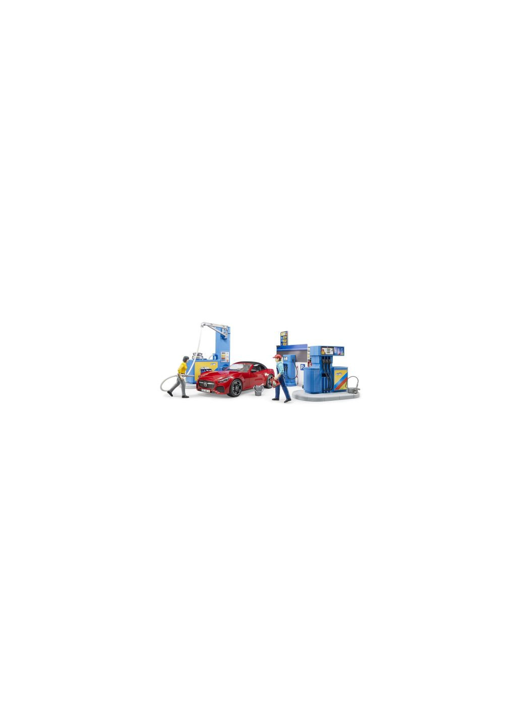 Игровой набор АЗС с автомойкой, автомобилем и фигурками (62111) Bruder азс з автомийкою, автомобілем та фігурками (275646551)