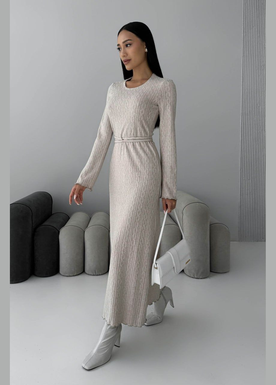 Бежевое деловое, повседневный, праздничный, вечернее современное платье бежевого цвета Jadone Fashion однотонное