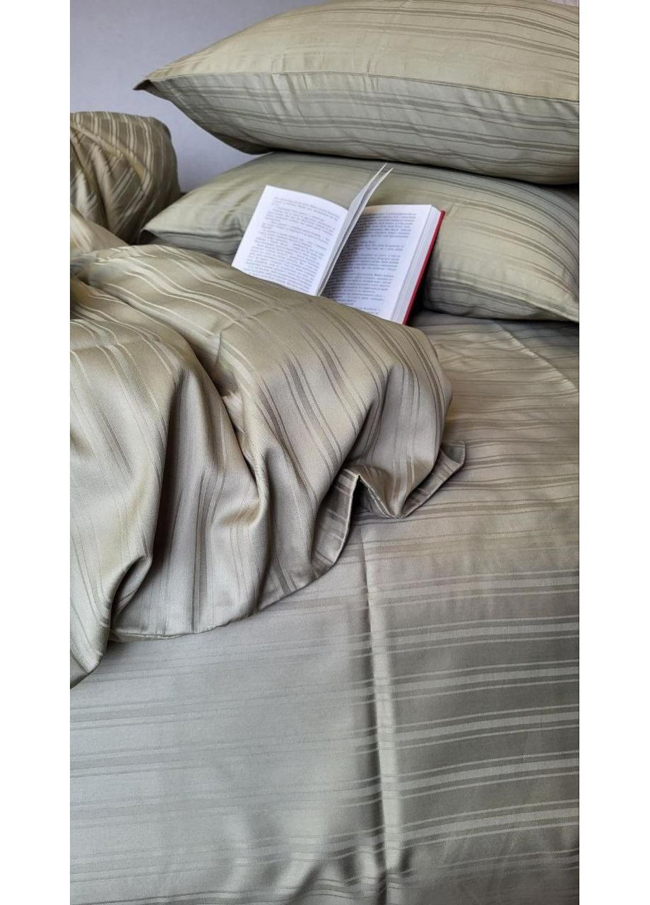 Постельное белье с резинкой Мульти страйп сатин, PREMIUM Семейный размер, наволочки 50/70 No Brand (363191293)