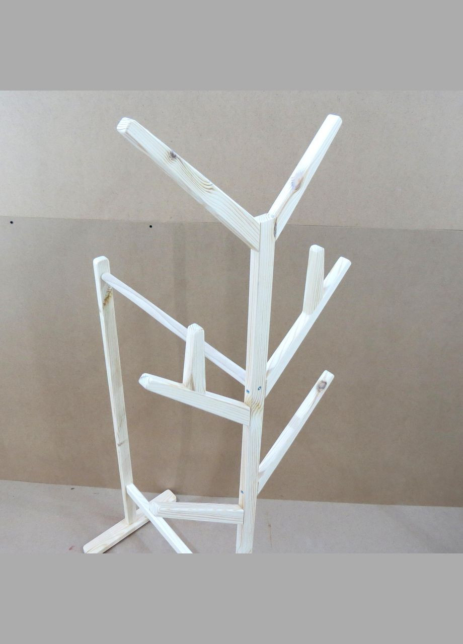 Стійка вішалка для одягу з дерева Поморіє бланже (СВГ-000601) No Brand (328073048)