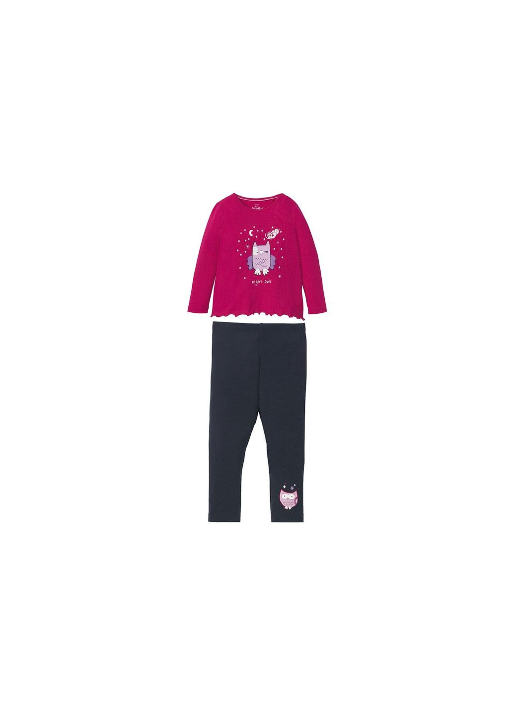 Малиновая пижама (лонгслив и штаны) для девочки 307061 Lupilu