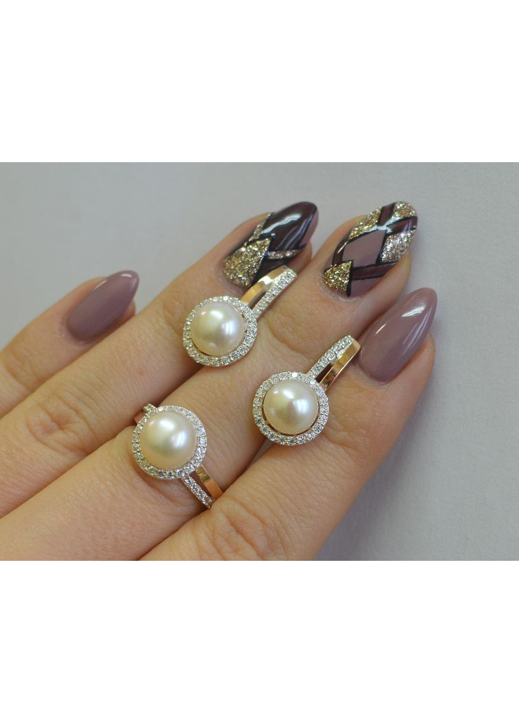 Срібний набір з жемчугом Silver Style (367112856)