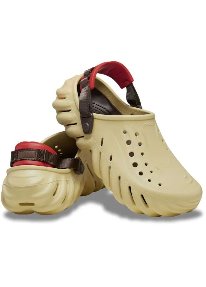 Бежевые сабо echo clog sesame 207937-w Crocs