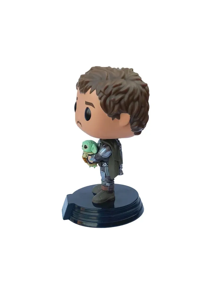 Фигурка POP Мандалорец с Грогу виниловая коллекционная 9,5 см Funko (408455329)