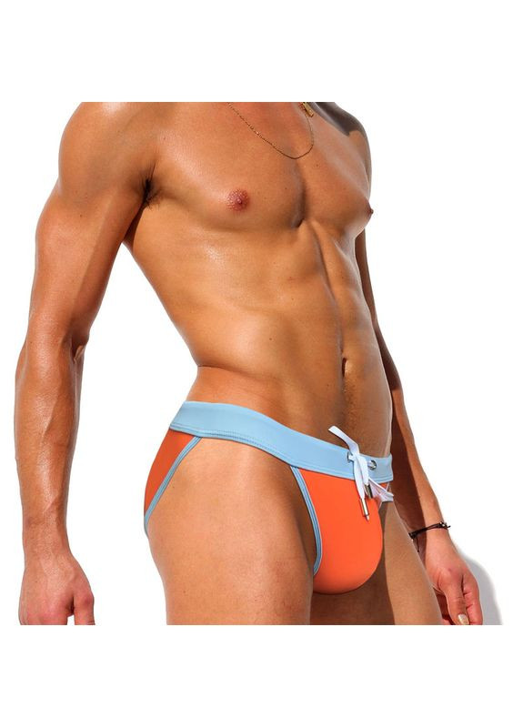 Мужские оранжевые пляжные, спортивные, повседневные, кэжуал мужские плавки танга малиновый 7914 танга Sport Line