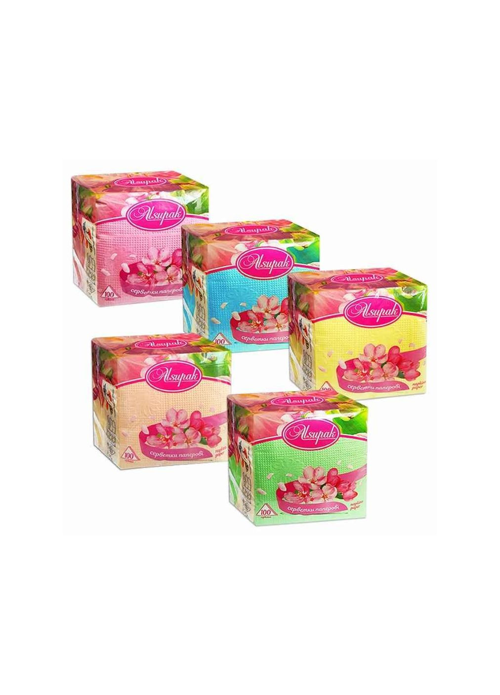 Салфетка цветная 100 шт. Желтая ТМ АлсуПак Alsupak (305316850)