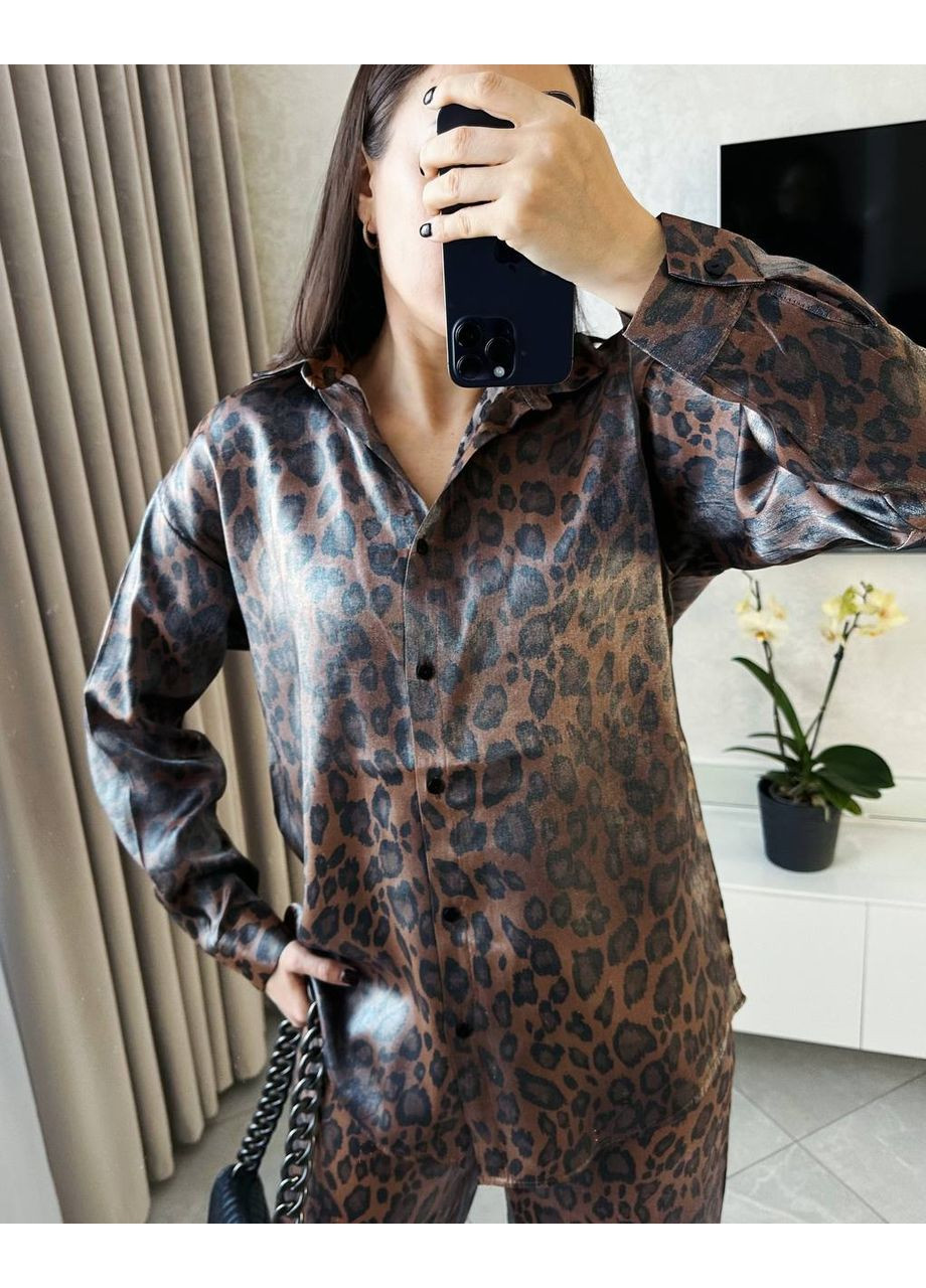 🐆 Костюм «Leopard Chic» с рубашкой и брюками — Размерная сетка в описании DK/DL Мода без кордонів (359556849)