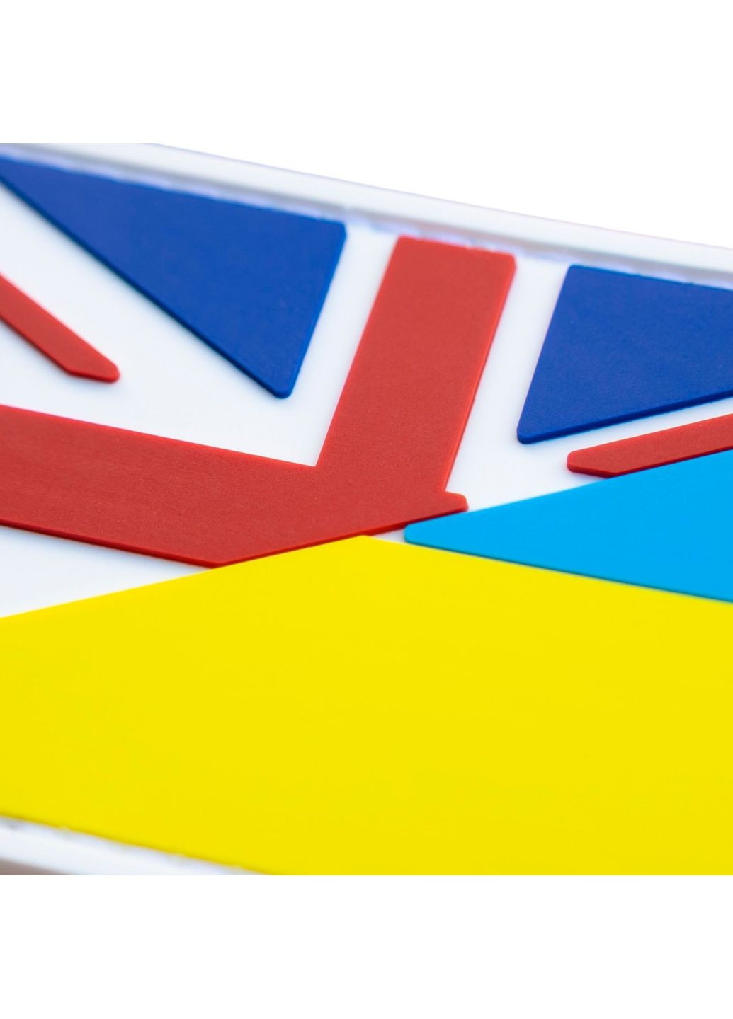 ПВХ Патч "Прапор Україна/Британія" 3.8x7 см Кольоровий, Navy Blue Vik-Tailor (367623941)