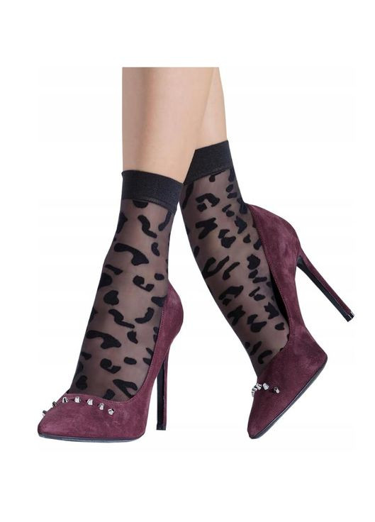 Шкарпетки жіночі 20d чорні, 23-27 Knittex леопард (289869524)