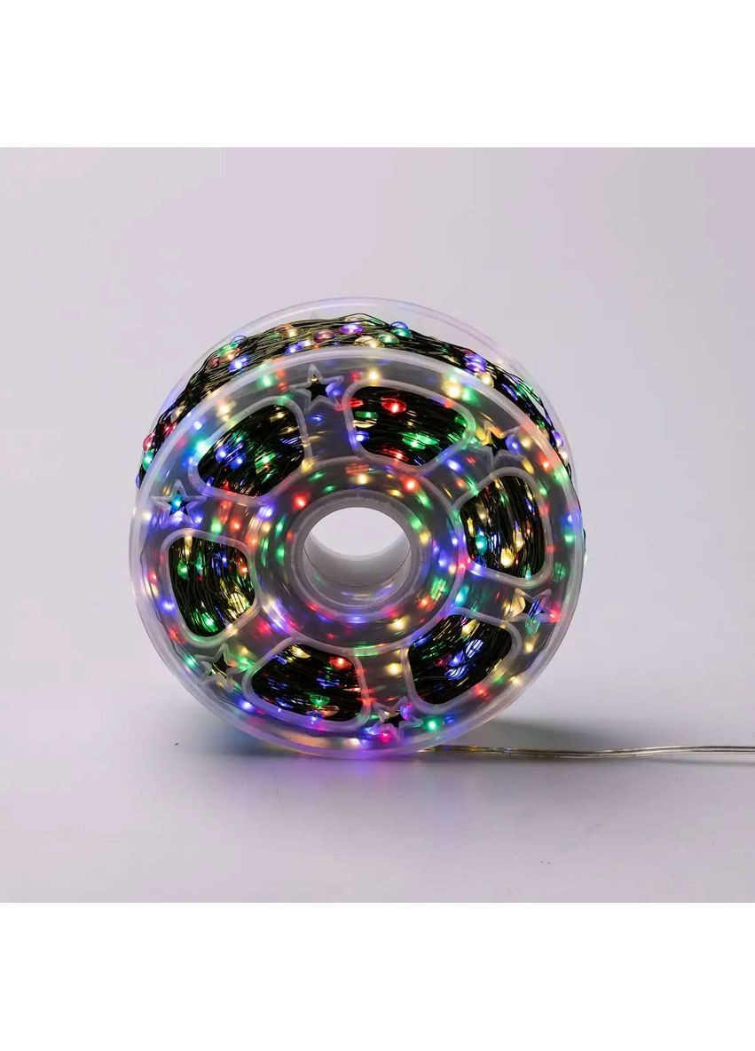 Гирлянда роса на пульте 200 метров на 2000 led светодиодов капля на зеленом проводе мультиколор 2000L200MGML No Brand (362502980)