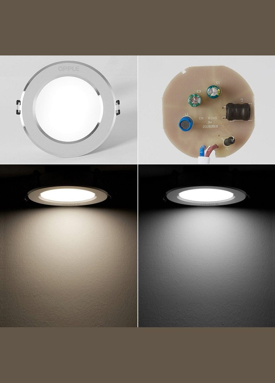 Светодиодный потолочный точечный светильник Xiaomi 3W LED Аluminum, 220V Opple (272156255)