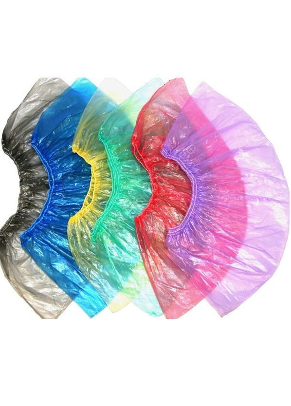 Бахилы п/е 400*140**13 мкм оранжевые Санорма (50 пар / 100 шт) Україна (359479219)