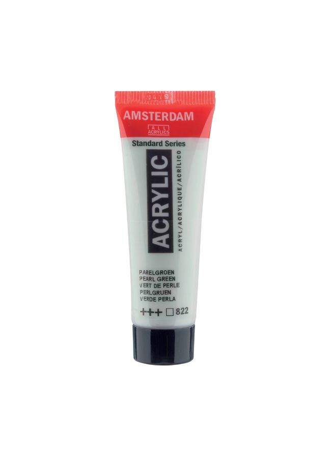 Комплект 3 шт. Краска акриловая AMSTERDAM, (822) Зеленая перламутровая, 20 мл, Royal Talens 17048220 8712079395278 Rosa (336145181)