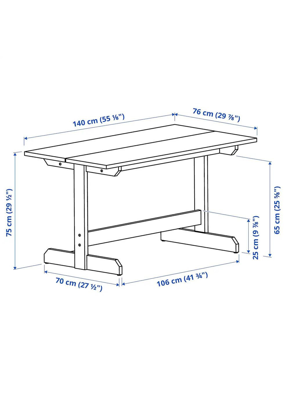 Стіл і 4 стільці ІКЕА NACKANAS / BERGMUND 140 см (s19481829) IKEA (278408152)