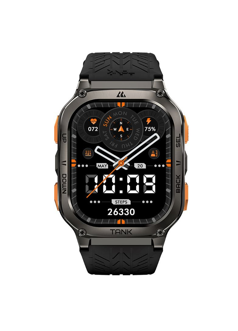Умные смарт-часы противоударные TANK M3 ULTRA, Black Kospet (353497813)