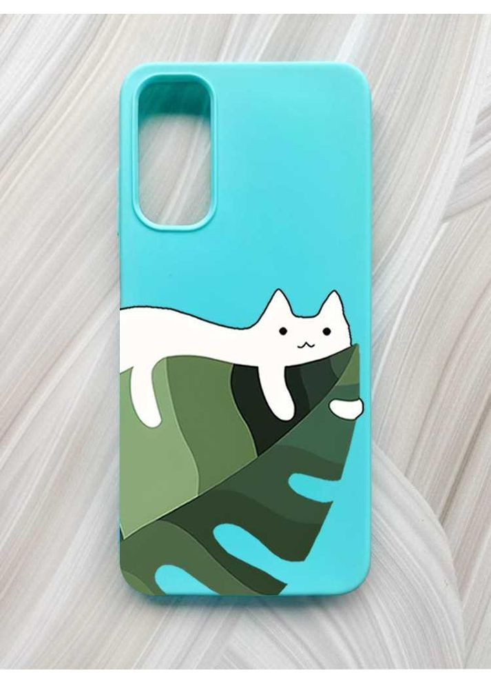 Матовый чехол на Samsung Galaxy A05s (A057) Кот на листе (принт 367) Creative (355393935)