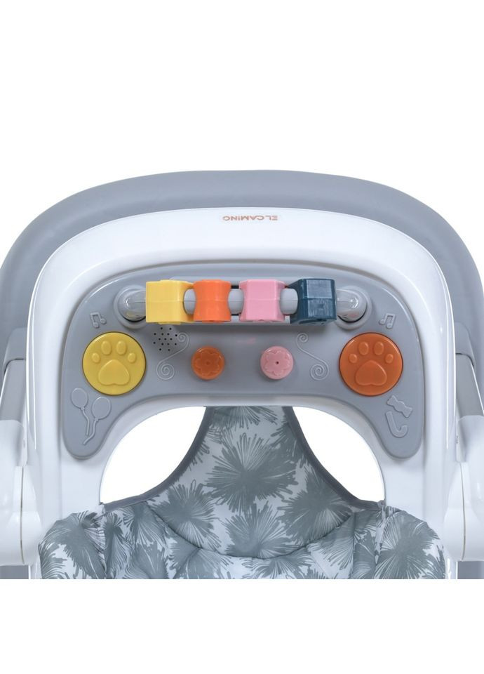 Ходунки детские MULTIWAY серые с музыкой и светом для малышей от 6 месяцев с функцией первых шагов El Camino (368755676)