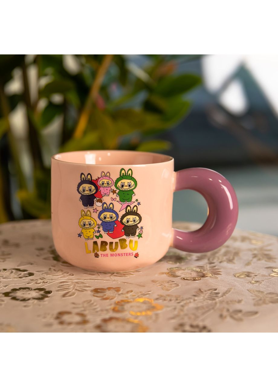 Чашка фарфоровая Labubu Brighten Your Day 400 (мл) подарочная кружка прикольная чашка для детей на подарок FM-22B Yiwu (370974159)