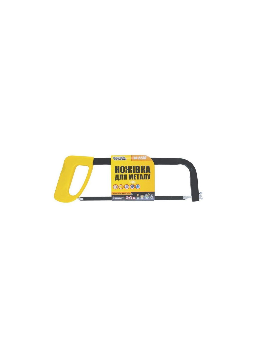 Ножівка для металу 300 мм антикорозійна з ергономічною ручкою для роботи з металом Mastertool (332204126)