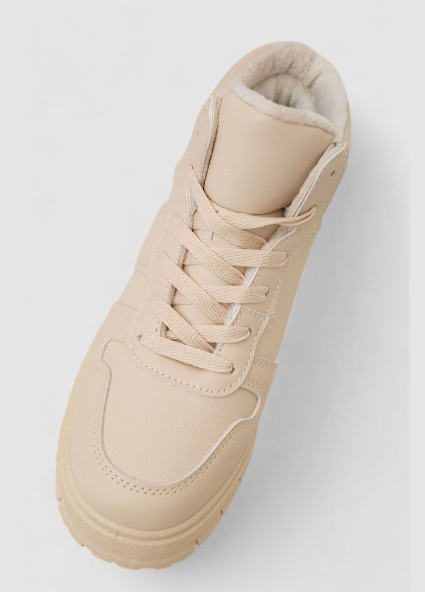 Кроссовки женские зимние на меху Ager 248RMB17 бежевые демисезоны (339597200)