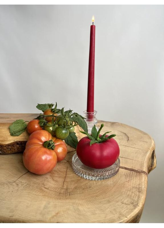 Свеча «помидор» из пчелиного воска 165 г, ручная работа Hand Made (361977198)