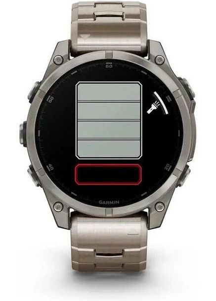 Смарт-часы 47mm AMOLED Sapphire Titanium with Vented Titanium Bracelet (010-02904-40) Garmin Fenix 8 (360397682)