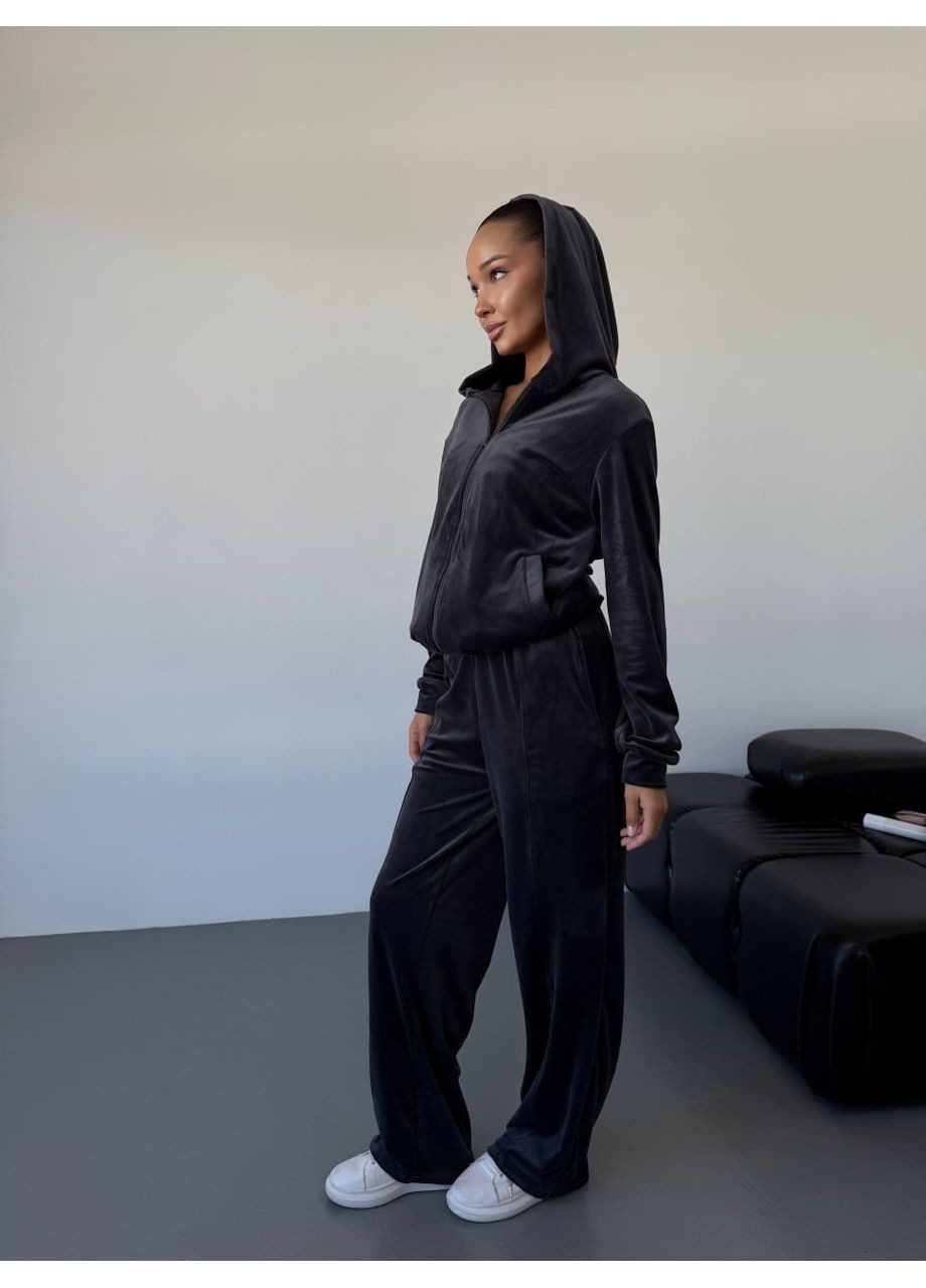 Костюм (кофта, брюки), цвет Темно-серый Fashion (361310431)