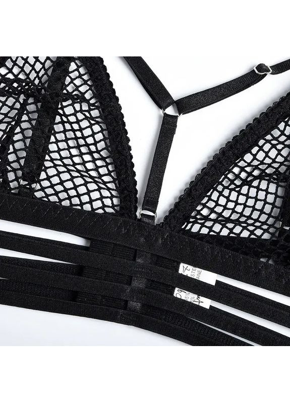 Черный демисезонный кружевной комплект с поясом. черное прозрачное нижнее белье с поясом с подтяжками и перьями, лифчик, гартеры China