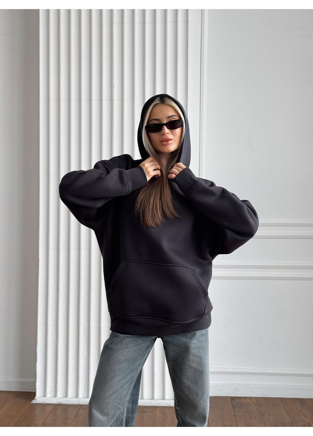 Оверсайз худой унисекс с начесом Over Luna (369153161)