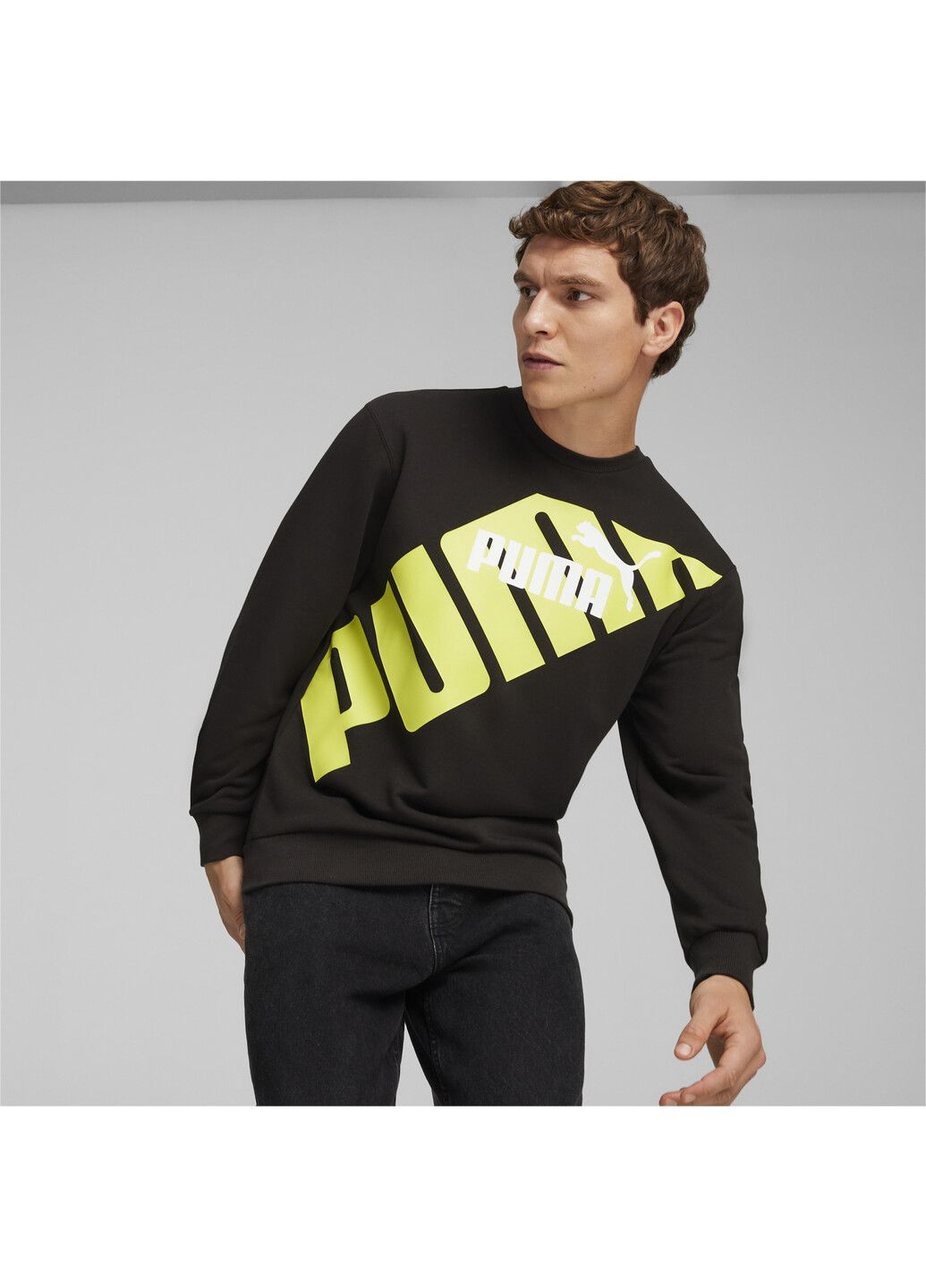 Черная демисезонная свитшот power men's graphic sweatshirt Puma