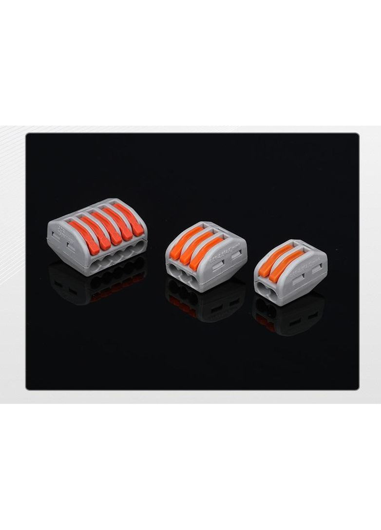 Клеми для з'єднання кабелів типу Wago 0,08-4 мм кв 120 шт (H051154) Boer (360768358)