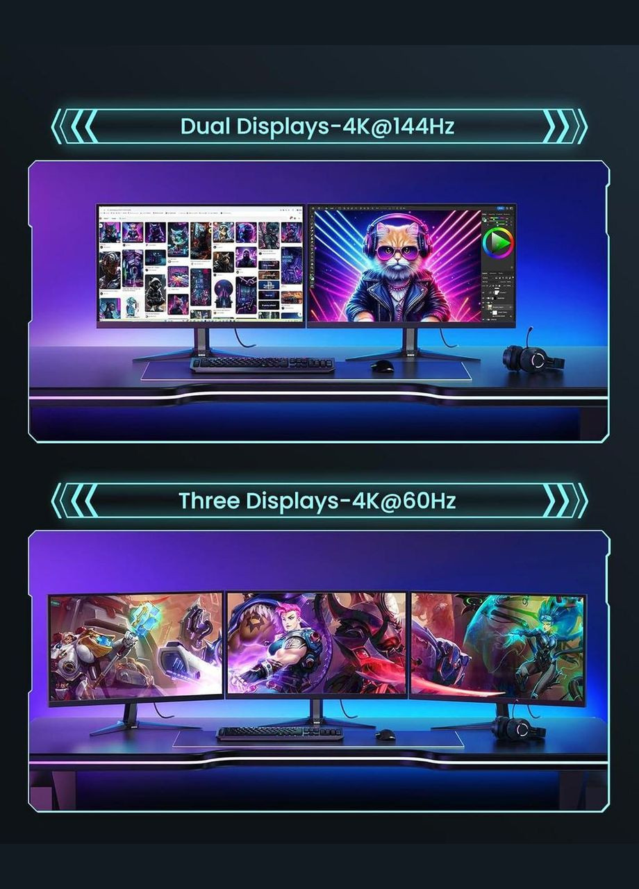 Кабель Silkland Displayport v2.1 [VESA Certified] 16K@30Hz, 8K@120Hz, 4K@240Hz, 54Gbps, 2м, черный (S1317) Iiyama (328916437)