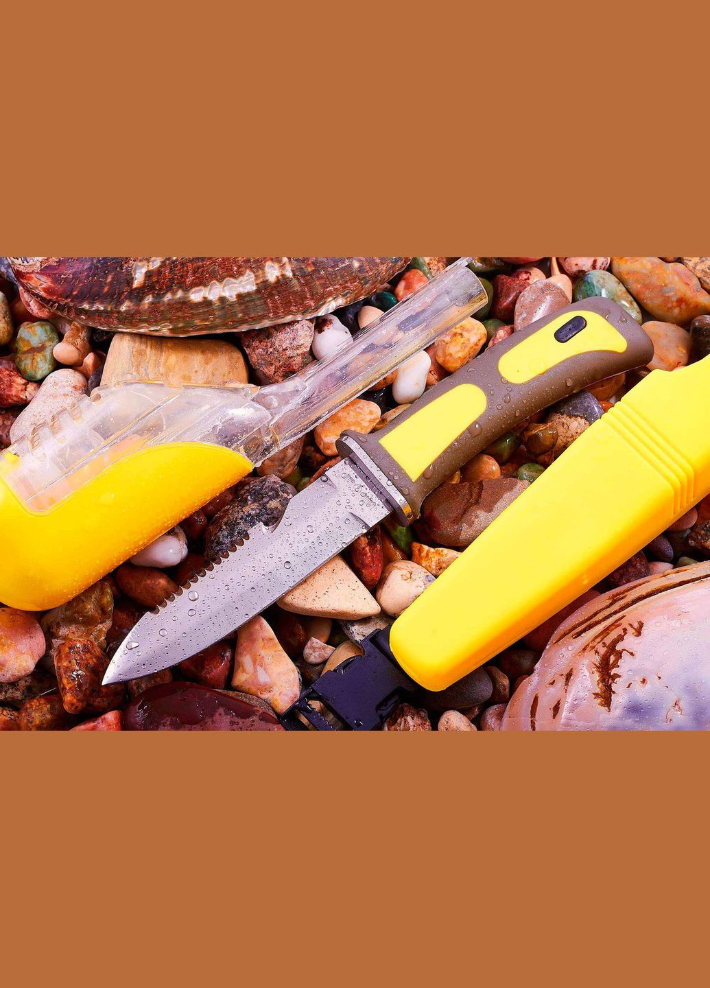 Нож для Дайвинга Водолазный со Стропорезом и Серрейтором SS 08 Grand Way (370770655)