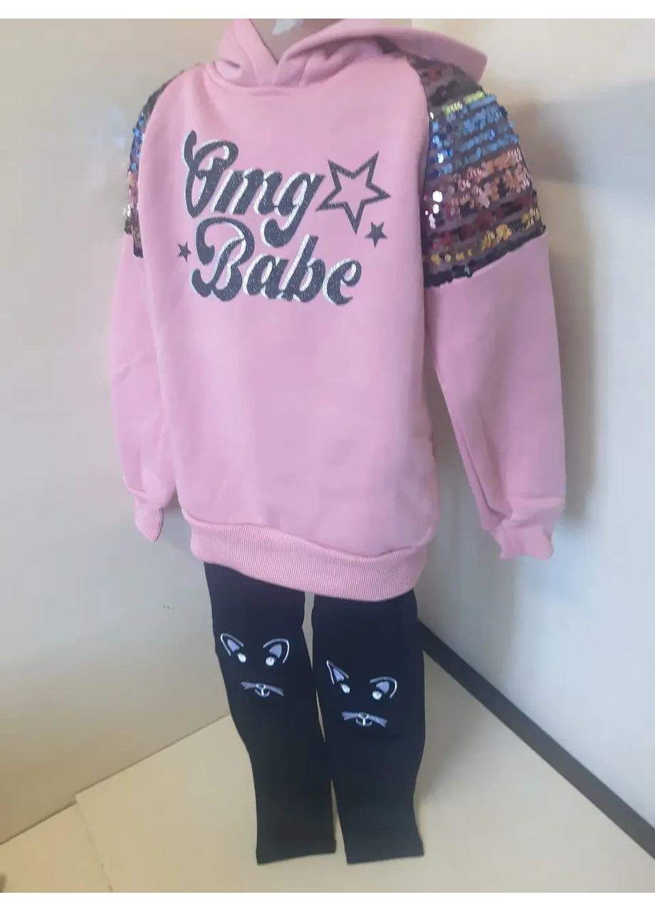 Теплий зимовий Худі толстовка на флісі для дівчинки підлітка 104 110 122 128 134 140 146 No Brand (369478510)