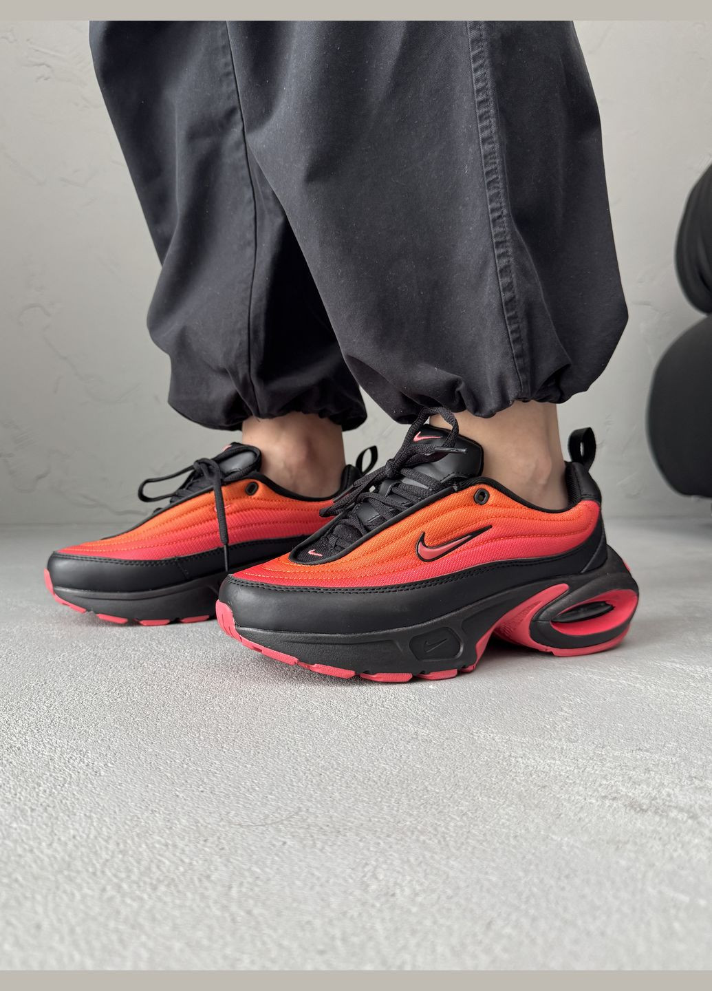 Червоні Осінні кросівки чоловічі і жіночі nike air max portal red black | найк аір макс портал червоні чорні No Brand