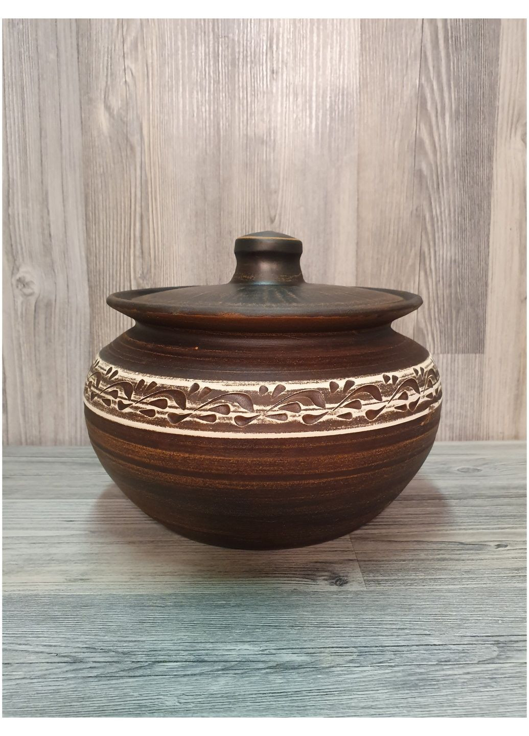 Горшочек для запекания 2 л., из красной глины No Brand (329722733)