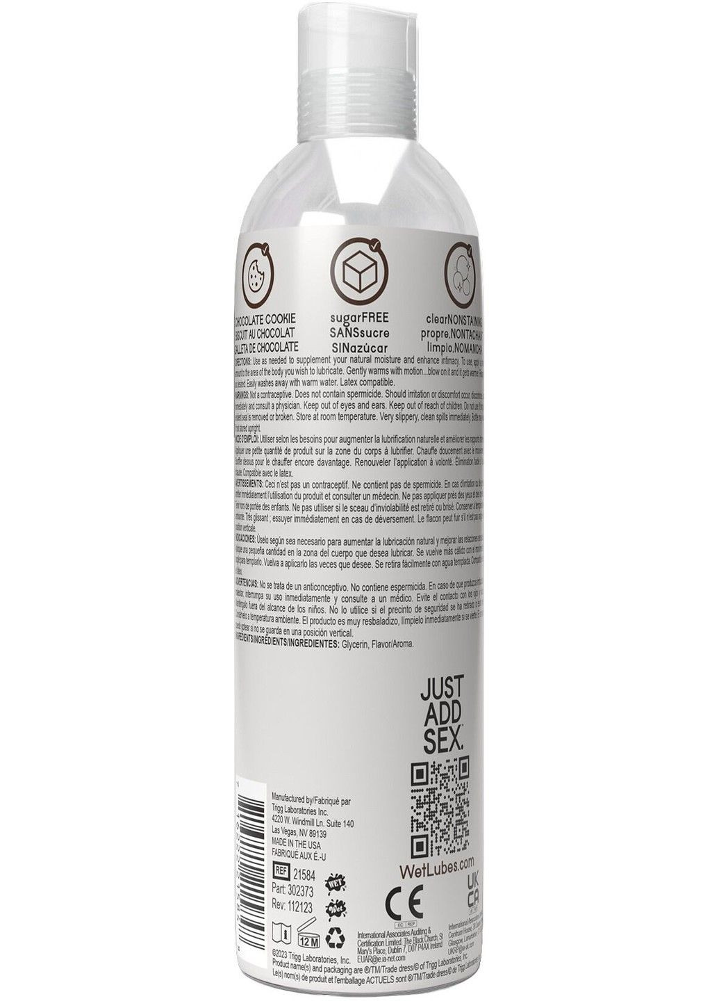 Зігрівальний лубрикант на водній основі Warming Chocolate Cookie 4 in 1, без цукру (118 мл) Wet (295262166)