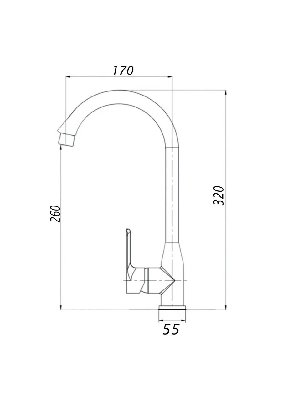 Смеситель для кухни BR-00-203L термостойкий ABS пластик Bravo (392249343)