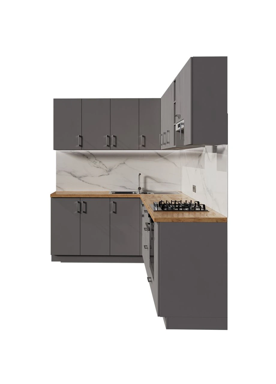 Кухонний гарнітур Loft Details QuickStart 2100*3150 сірий шифр під замовлення 14 днів MebliKom (396964679)