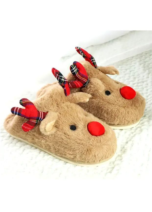 Тапочки домашні іграшки новорічні Різдвяний Олень No Brand (370673856)