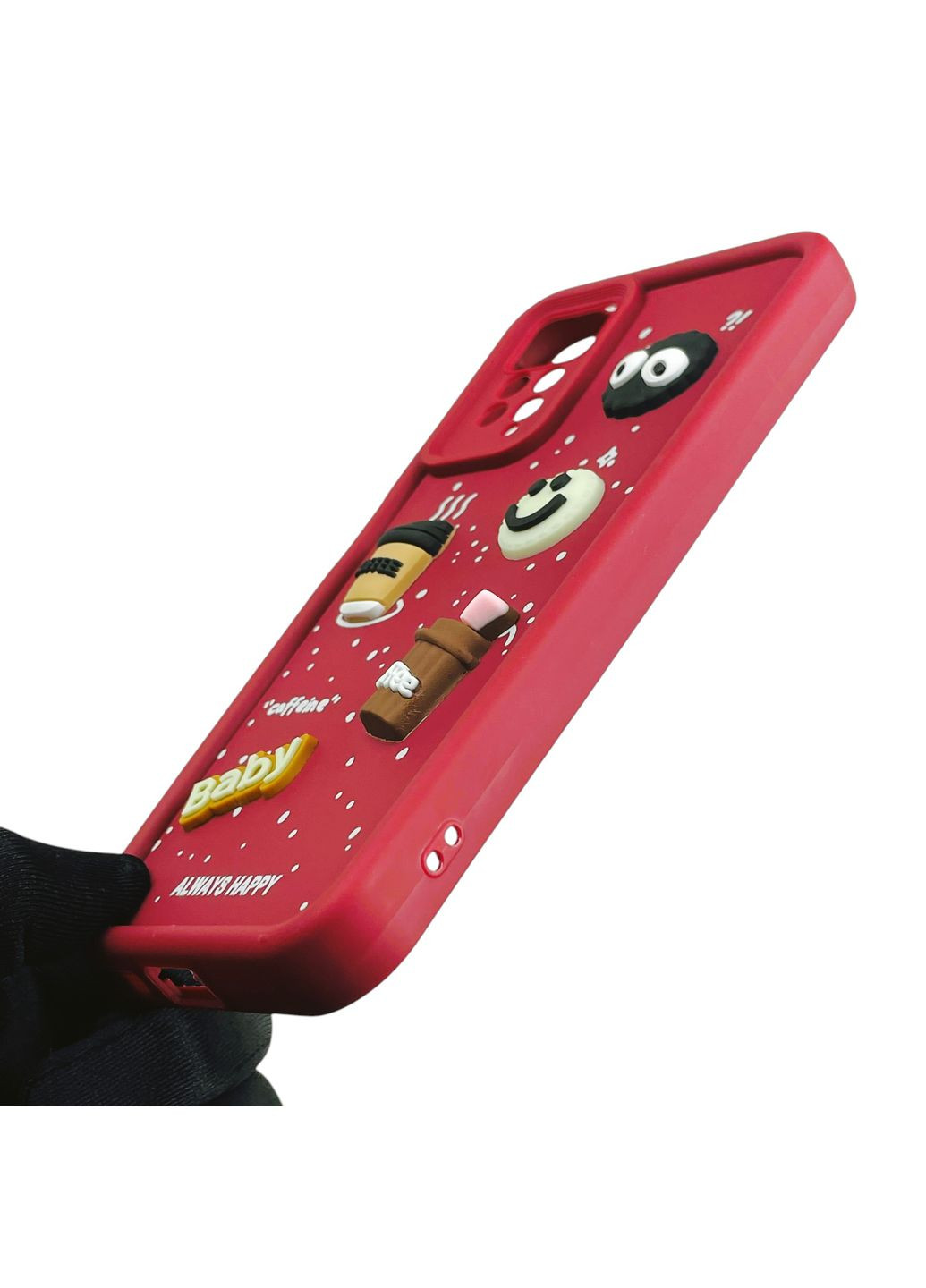 Чехол для Redmi Note 12 Pro 4G с 3д рисунком детский женский на сяоми редми нот 12 про бордовый Xiaomi (366019354)