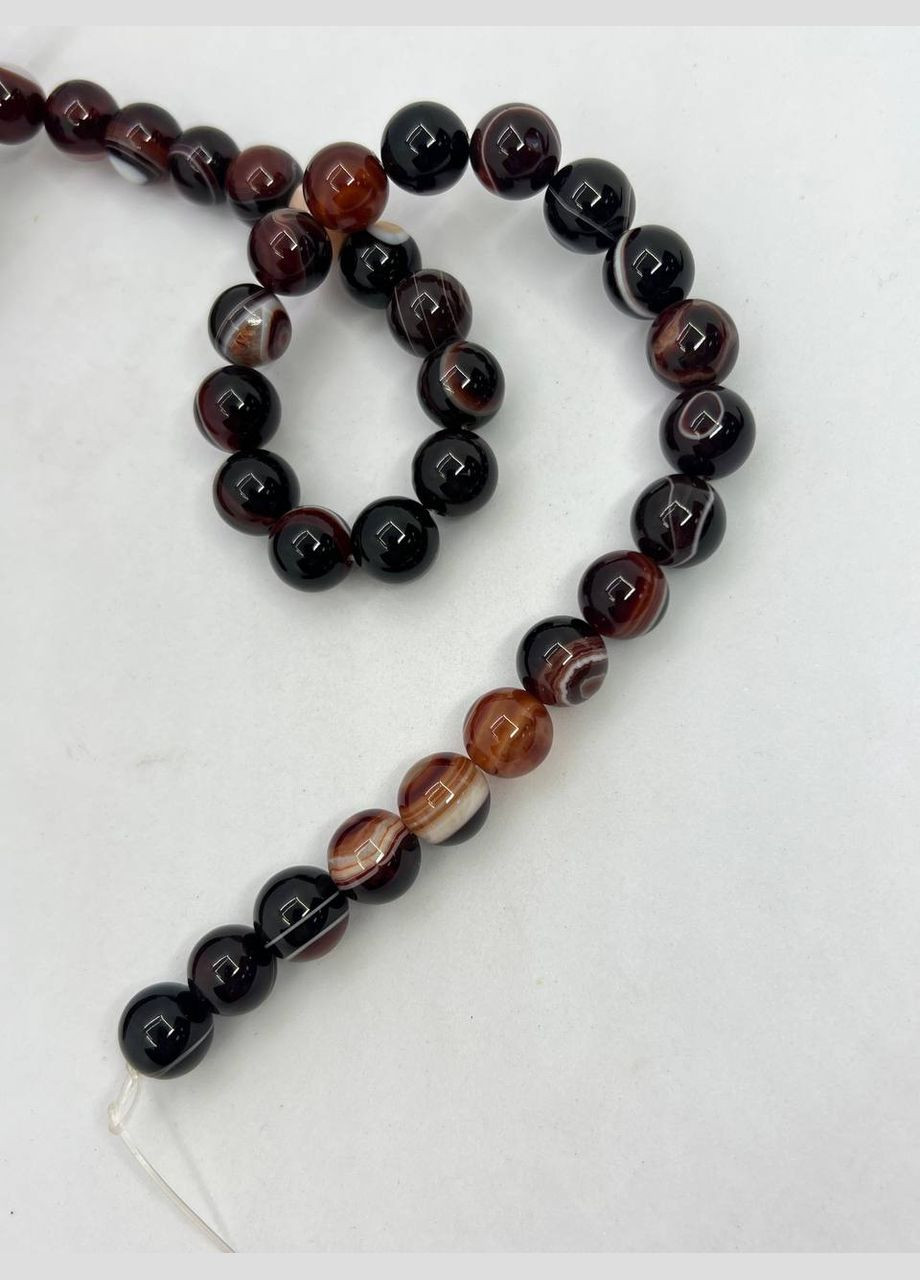 Агат на нити без застежки 12 мм 40 см No Brand (327072000)