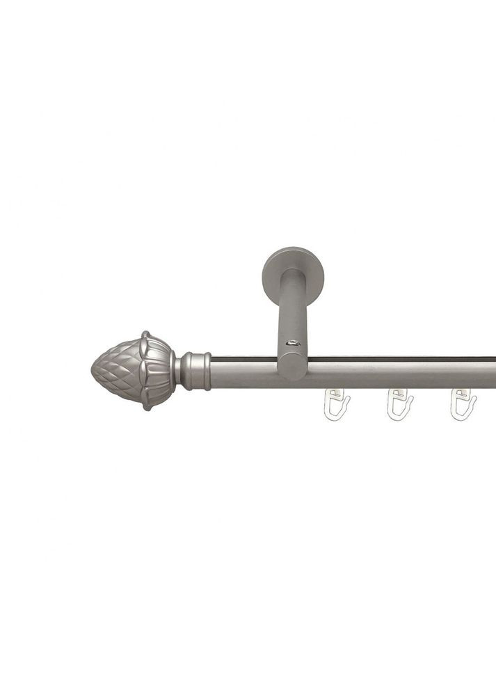 Карниз Цинара металлический однорядный профильная труба Сатин 19 мм 240 см (00-00015177) ORVIT (300286430)