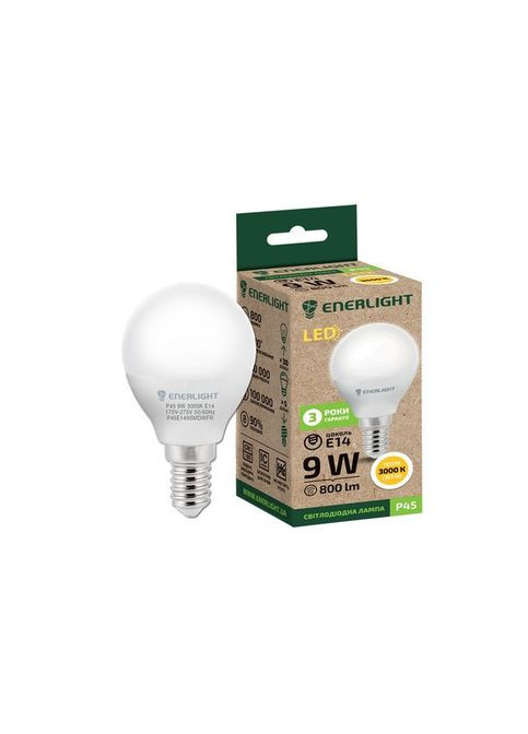Лампа світлодіодна P45 9 Вт 3000 K E14 Enerlight (370778558)