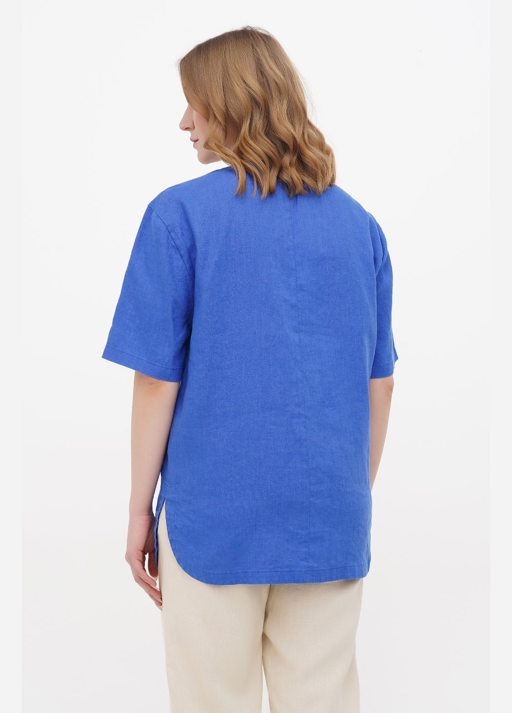 Синяя блуза милана, синий, р.54, код 9242/54/1318 ГАЛЕРЕЯ ЛЬОНУ