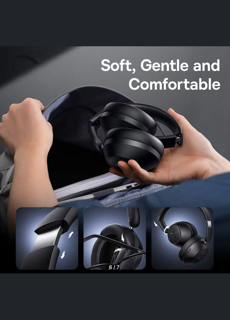 Беспроводные наушники Bass 30 Max Bluetooth 5.3-30 дБ (black) Baseus (311601099)