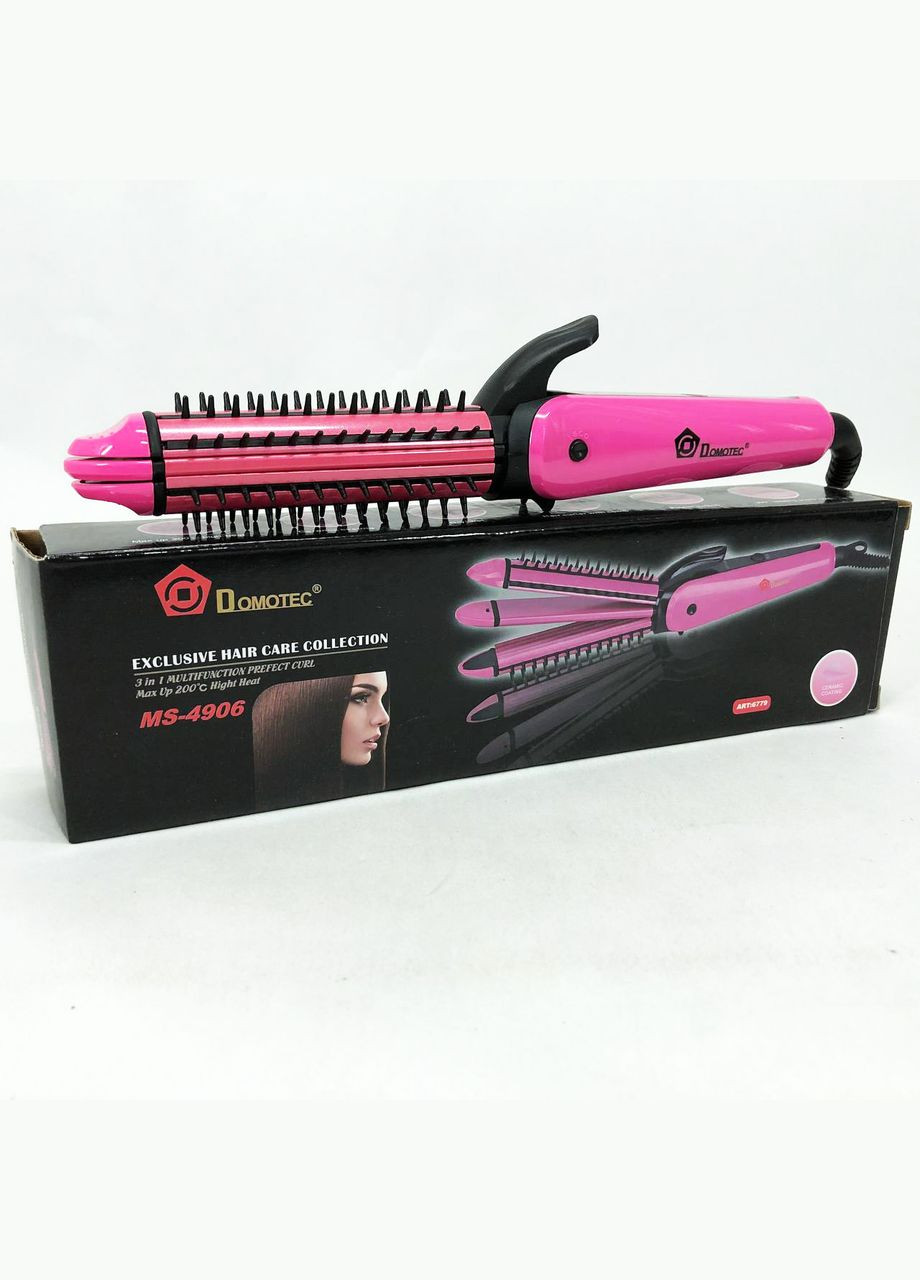 Професійна MS-4906 3в1, Щипці для завивки та об'єму, Плойка для завивки, Компактна FO-359 праска гофре Domotec (351486408)